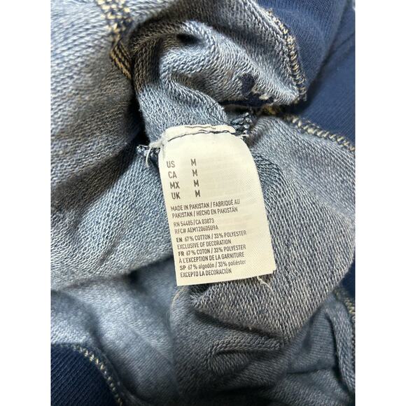 American Eagle Hoodie Men's Size Medium Blue Aztec Southwestern Vintage - Picture 7 of 7